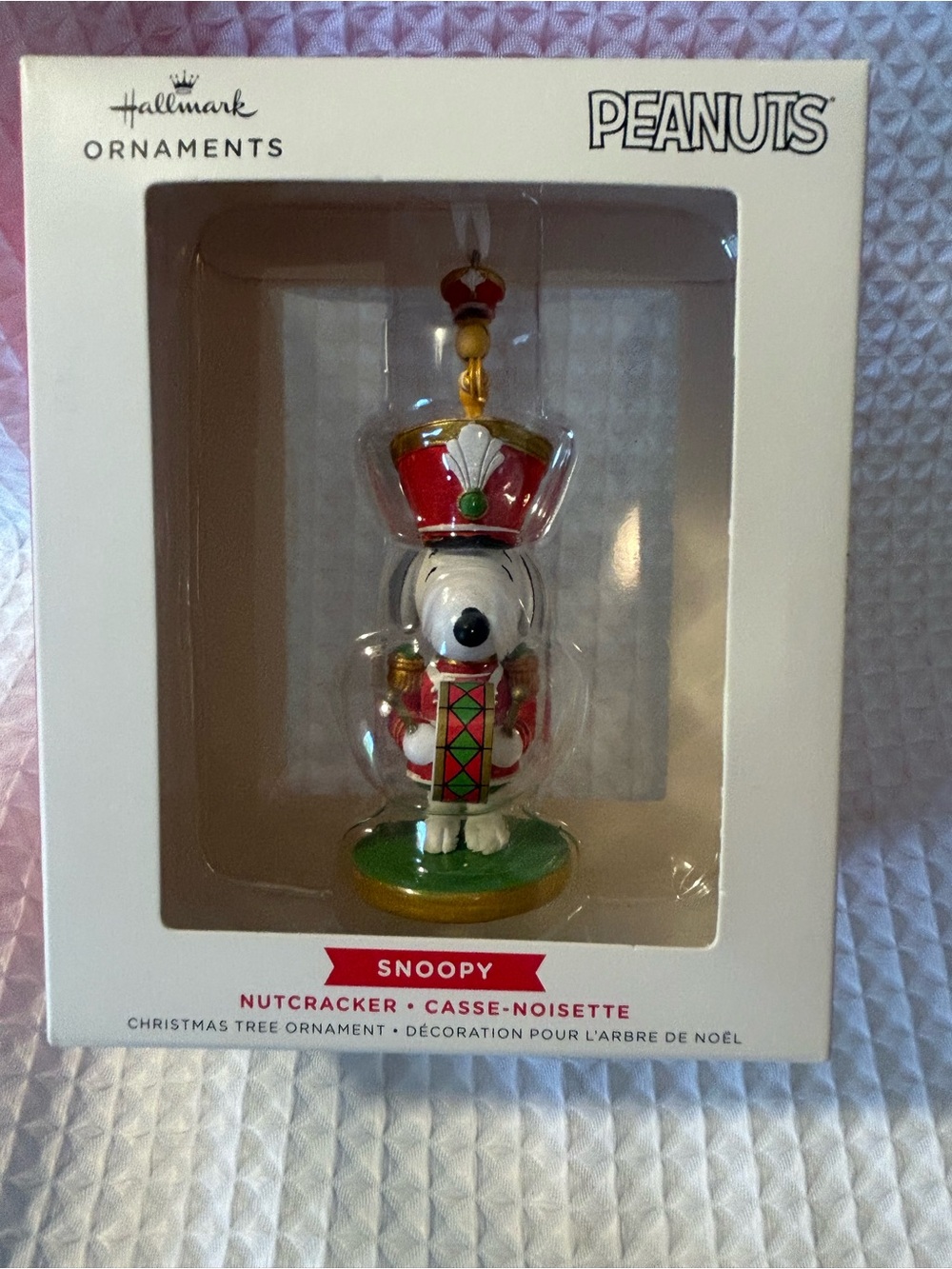 Hallmark Peanuts Snoopy Nutcracker Ornament - Red, Green, Gold